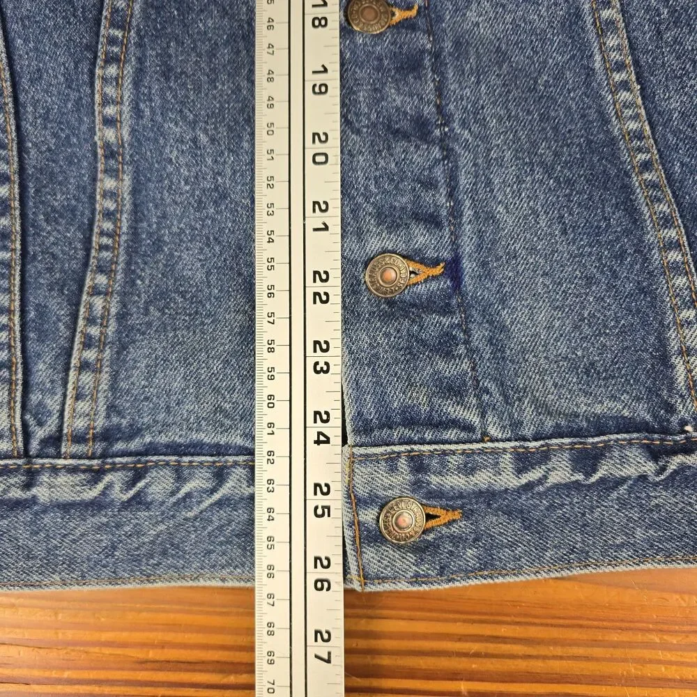 Vtg 70s 80s Levi's Denim Trucker Jacket USA Mens Medium Dark Wash 70507 0218